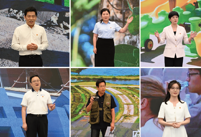 2024年6月27日，“中国共产党的故事—习近平新时代中国特色社会主义思想 在雄安的实践”专题宣介会在雄安新区举行。图为在故事分享环节，来自雄安新区各行 业的普通党员和基层群众代表从城市规划、科技创新、生态建设、社区治理等角度讲述 了雄安新区发展变化的动人故事。